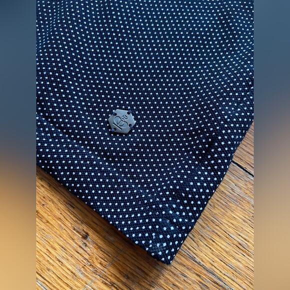 JEFF BANKS London Navy Textured Polka Dotted Polo sz XL - Picture 5 of 8